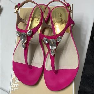 Micheal Kors Jayden Thong suede sandals